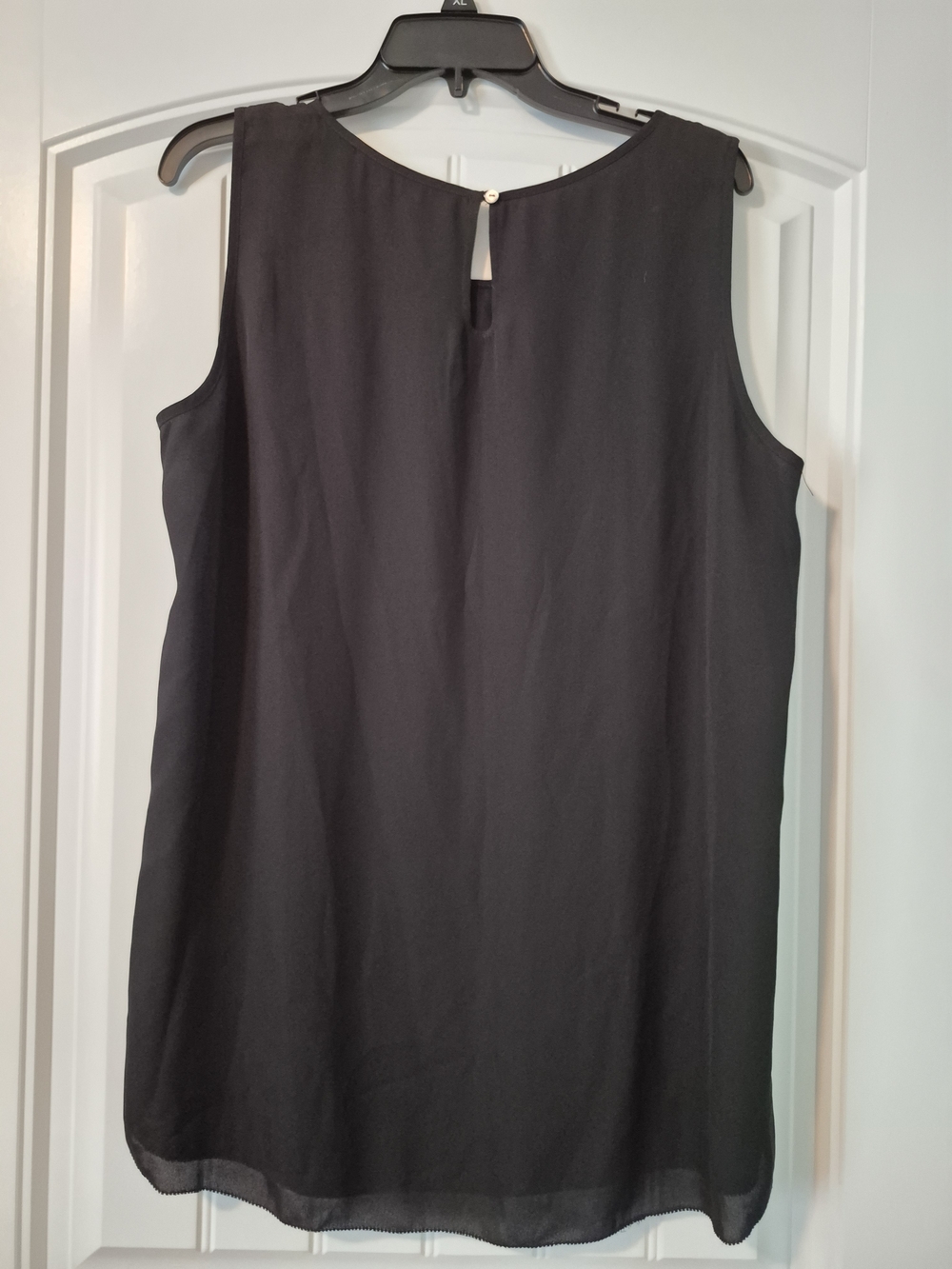 John Mark Black Sleeveless Cami Tank Tunic Blouse w-tassels Size XL - Picture 2 of 4